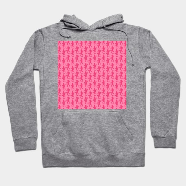 Lizard Pink Pattern Big Hoodie by XOOXOO